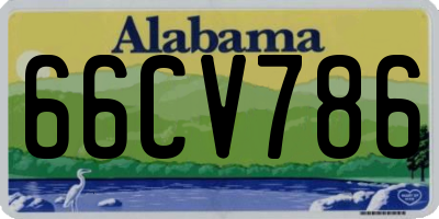 AL license plate 66CV786