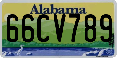 AL license plate 66CV789