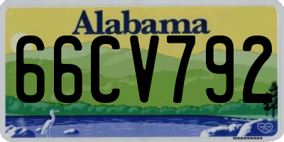 AL license plate 66CV792