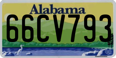AL license plate 66CV793