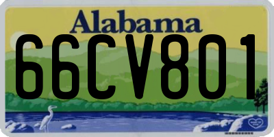 AL license plate 66CV801