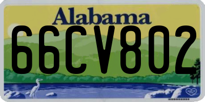 AL license plate 66CV802