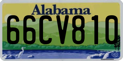 AL license plate 66CV810