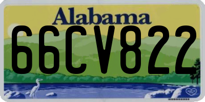AL license plate 66CV822