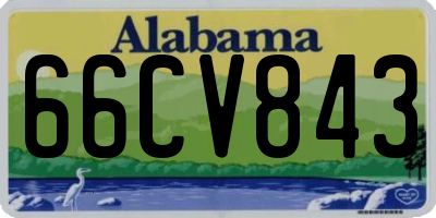 AL license plate 66CV843