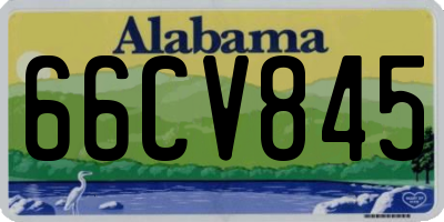 AL license plate 66CV845
