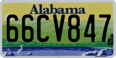 AL license plate 66CV847