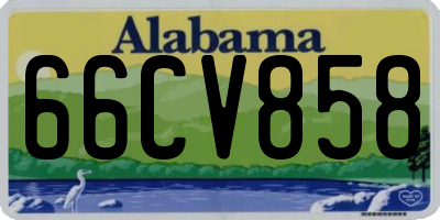 AL license plate 66CV858