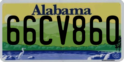 AL license plate 66CV860