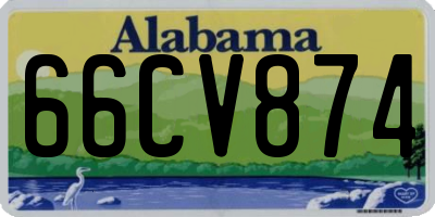 AL license plate 66CV874