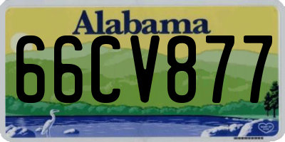 AL license plate 66CV877