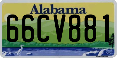 AL license plate 66CV881