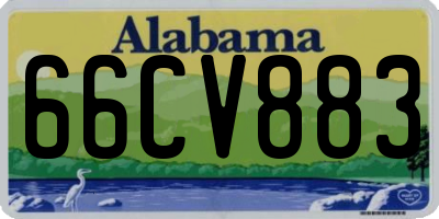 AL license plate 66CV883