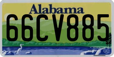 AL license plate 66CV885