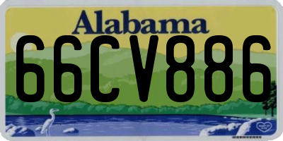 AL license plate 66CV886