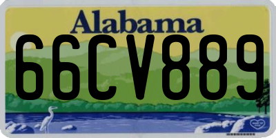 AL license plate 66CV889