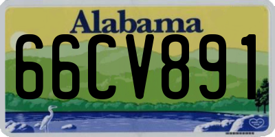 AL license plate 66CV891
