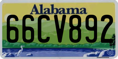 AL license plate 66CV892