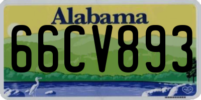 AL license plate 66CV893