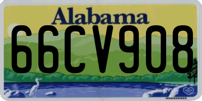 AL license plate 66CV908