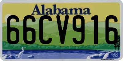AL license plate 66CV916