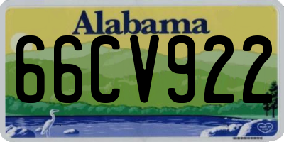 AL license plate 66CV922
