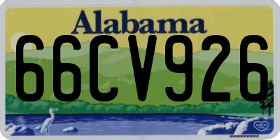 AL license plate 66CV926