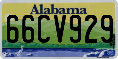 AL license plate 66CV929