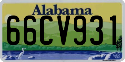 AL license plate 66CV931