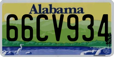 AL license plate 66CV934