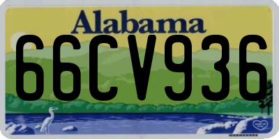 AL license plate 66CV936