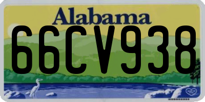 AL license plate 66CV938