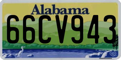 AL license plate 66CV943