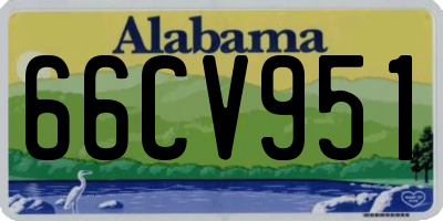 AL license plate 66CV951