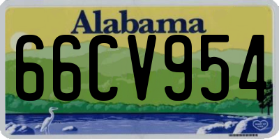 AL license plate 66CV954