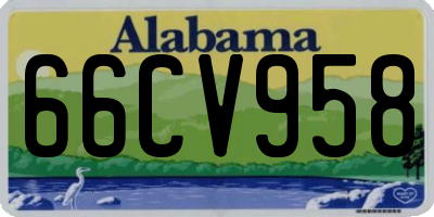 AL license plate 66CV958