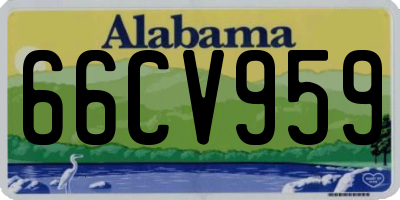 AL license plate 66CV959