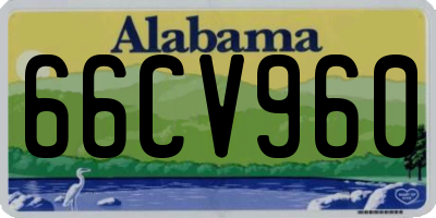 AL license plate 66CV960