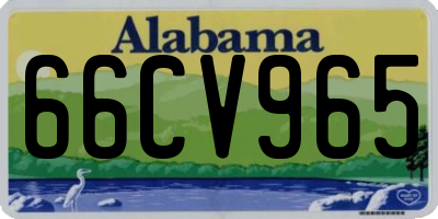 AL license plate 66CV965