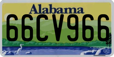 AL license plate 66CV966