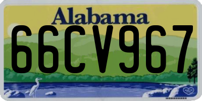 AL license plate 66CV967