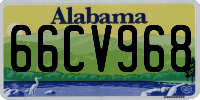 AL license plate 66CV968