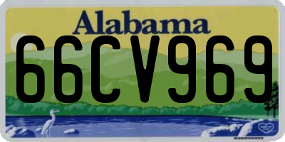 AL license plate 66CV969