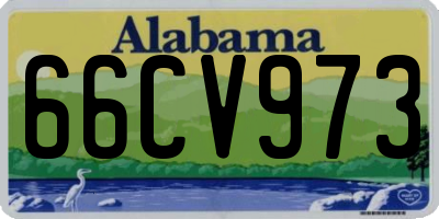 AL license plate 66CV973