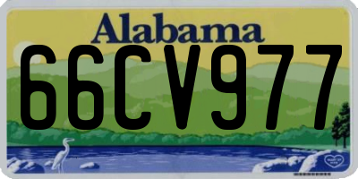 AL license plate 66CV977