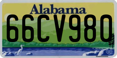 AL license plate 66CV980