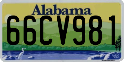 AL license plate 66CV981