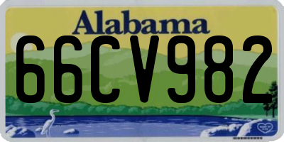 AL license plate 66CV982