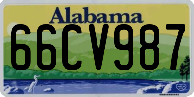 AL license plate 66CV987