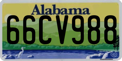 AL license plate 66CV988